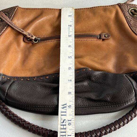 The Sak Medium Shoulder Bag Boho Two Toned Leather Braided Strap - Picture 9 of 10